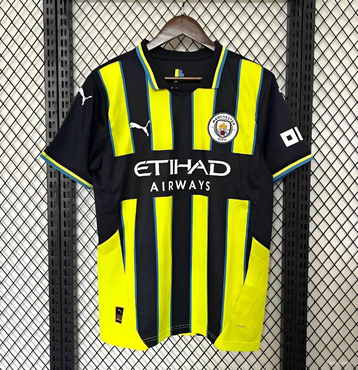 Camiseta de fútbol Manchester City 2024/25 VISITANTE MANGA CORTA VERSION FAN